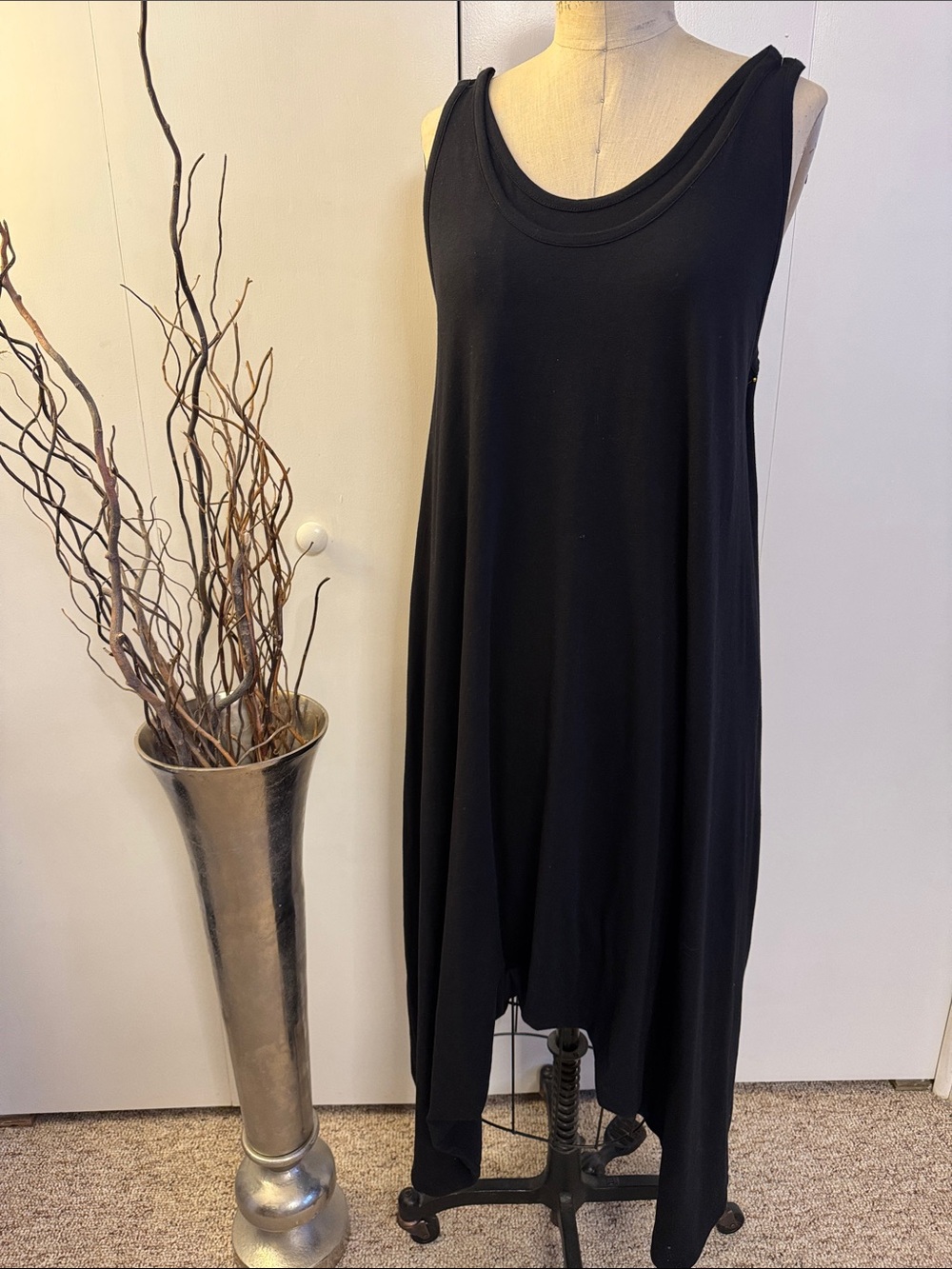 AnyBody Black Sleeveless Maxi Jumpsuit